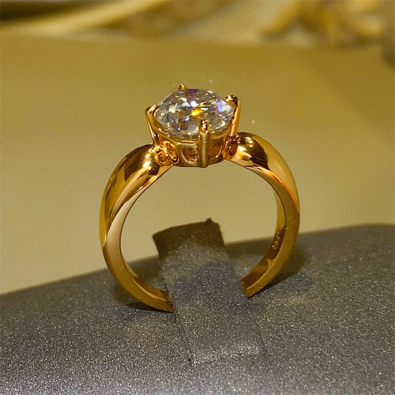 2 Carat Moissanite 925 Sterling Silver Ring for Elegance