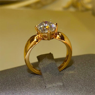2 Carat Moissanite 925 Sterling Silver Ring for Elegance