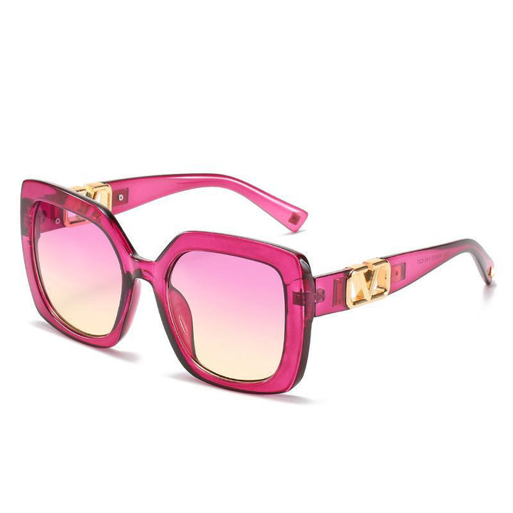 Trendy V-Shaped Large Frame Sunglasses for Women