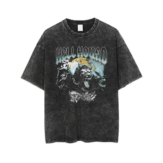 Men's Vintage Urban Graphic Tee Distressed Cotton Style