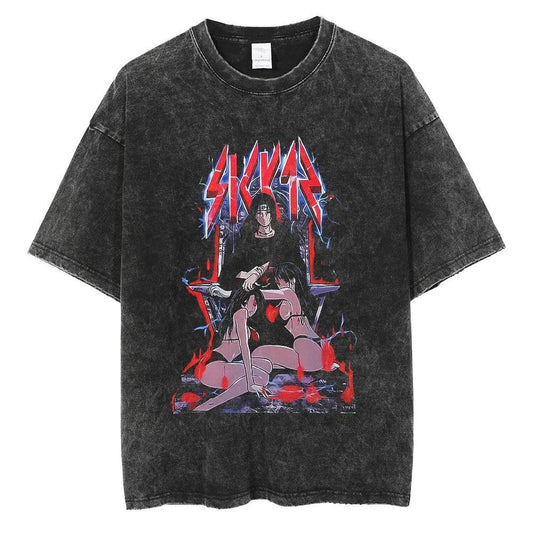 Naruto Vintage Washed Cotton Tee Harajuku Ninja Apparel