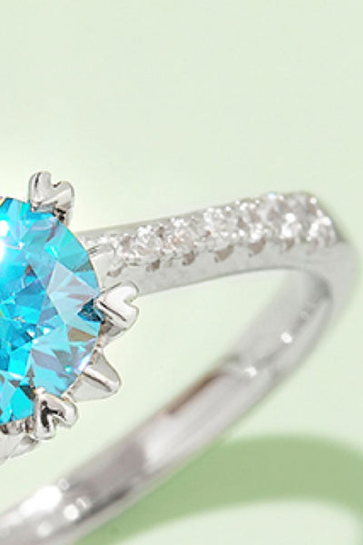 1 Carat Moissanite 925 Sterling Silver Ring for Elegance