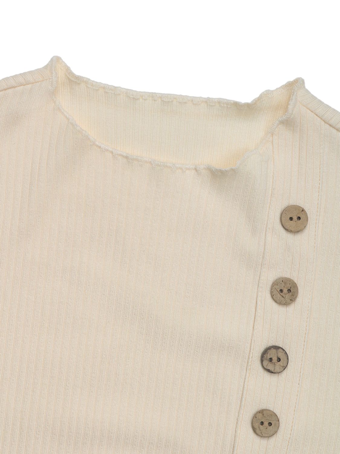 Perfee Chic Button-Detail Long Sleeve Bodysuit for Women