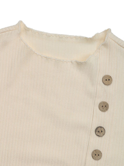 Perfee Chic Button-Detail Long Sleeve Bodysuit for Women