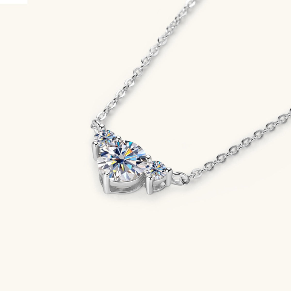 1.2 Carat Moissanite 925 Sterling Silver Necklace for Women