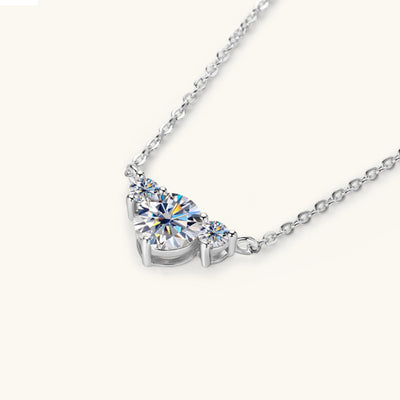 1.2 Carat Moissanite 925 Sterling Silver Necklace for Women