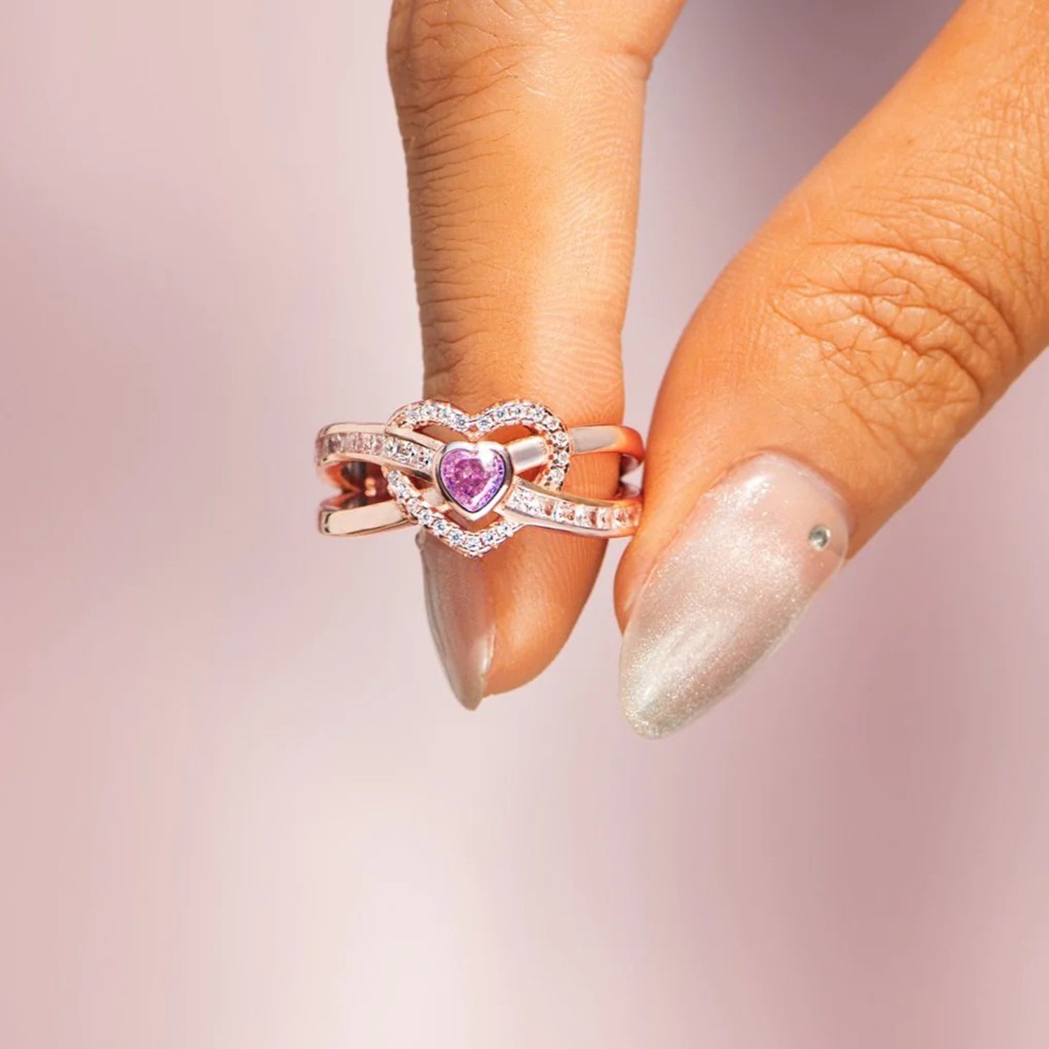 Heart Shape Zircon 925 Sterling Silver Ring for Women