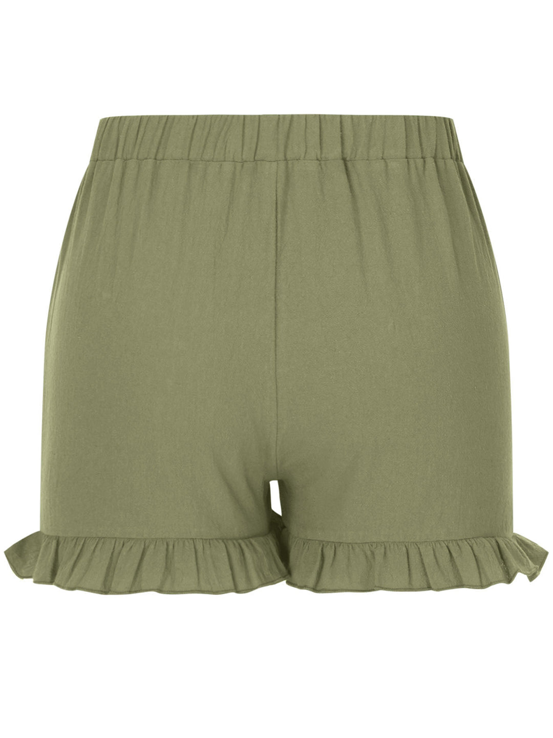 Frill Elastic Waist Shorts