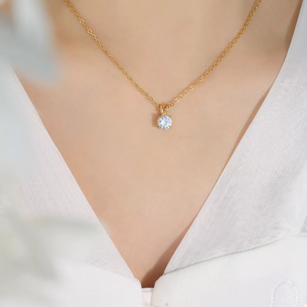 18K Gold-Plated Pendant Necklace