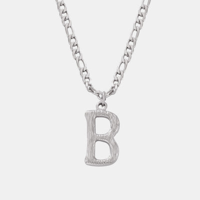 Customizable Titanium Steel Letter Pendant Necklace Monogram Jewelry Personalize Initials Gift For Women And Men