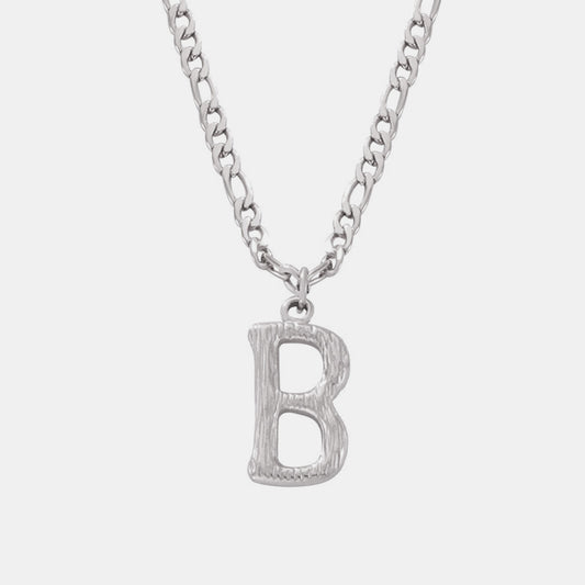 Customizable Titanium Steel Letter Pendant Necklace Monogram Jewelry Personalize Initials Gift For Women And Men