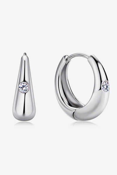 Moissanite Petite Earrings, front view