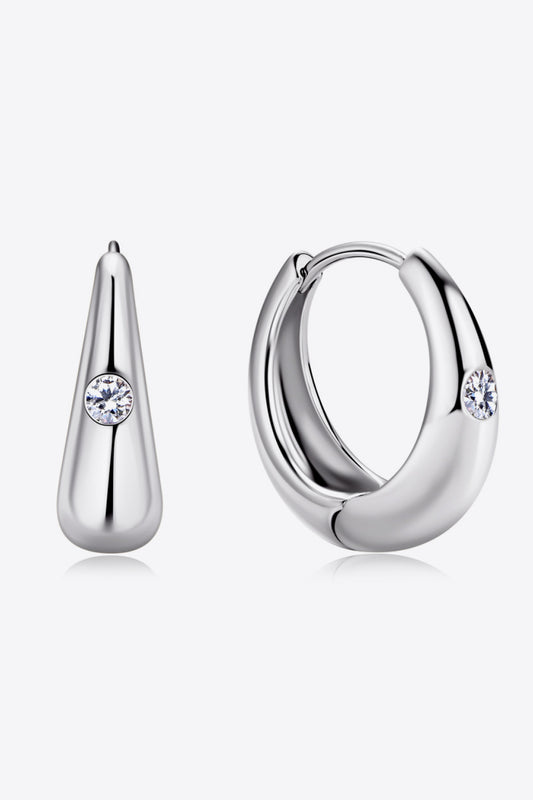 Moissanite Petite Earrings, front view
