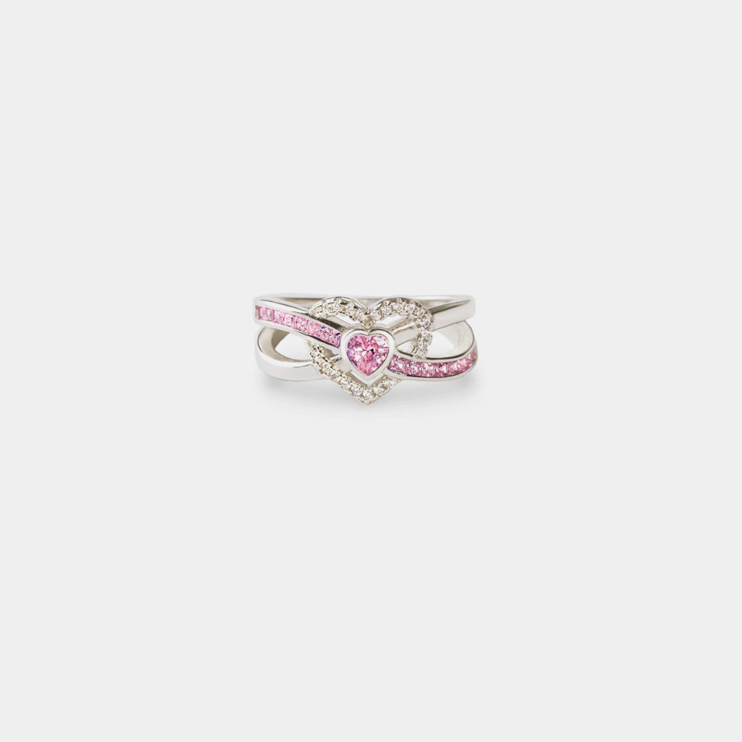 Heart Shape Zircon 925 Sterling Silver Ring for Women