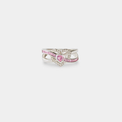Heart Shape Zircon 925 Sterling Silver Ring for Women
