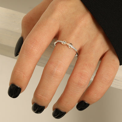 Elegant Zircon 925 Sterling Silver Ring for Women