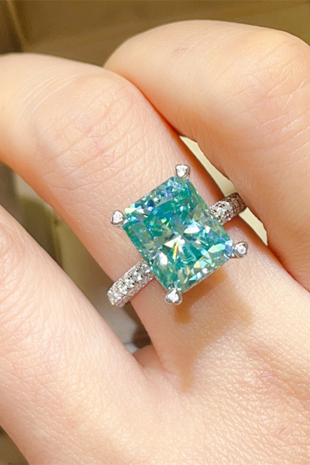 5 Carat Moissanite 925 Sterling Silver Ring for Women