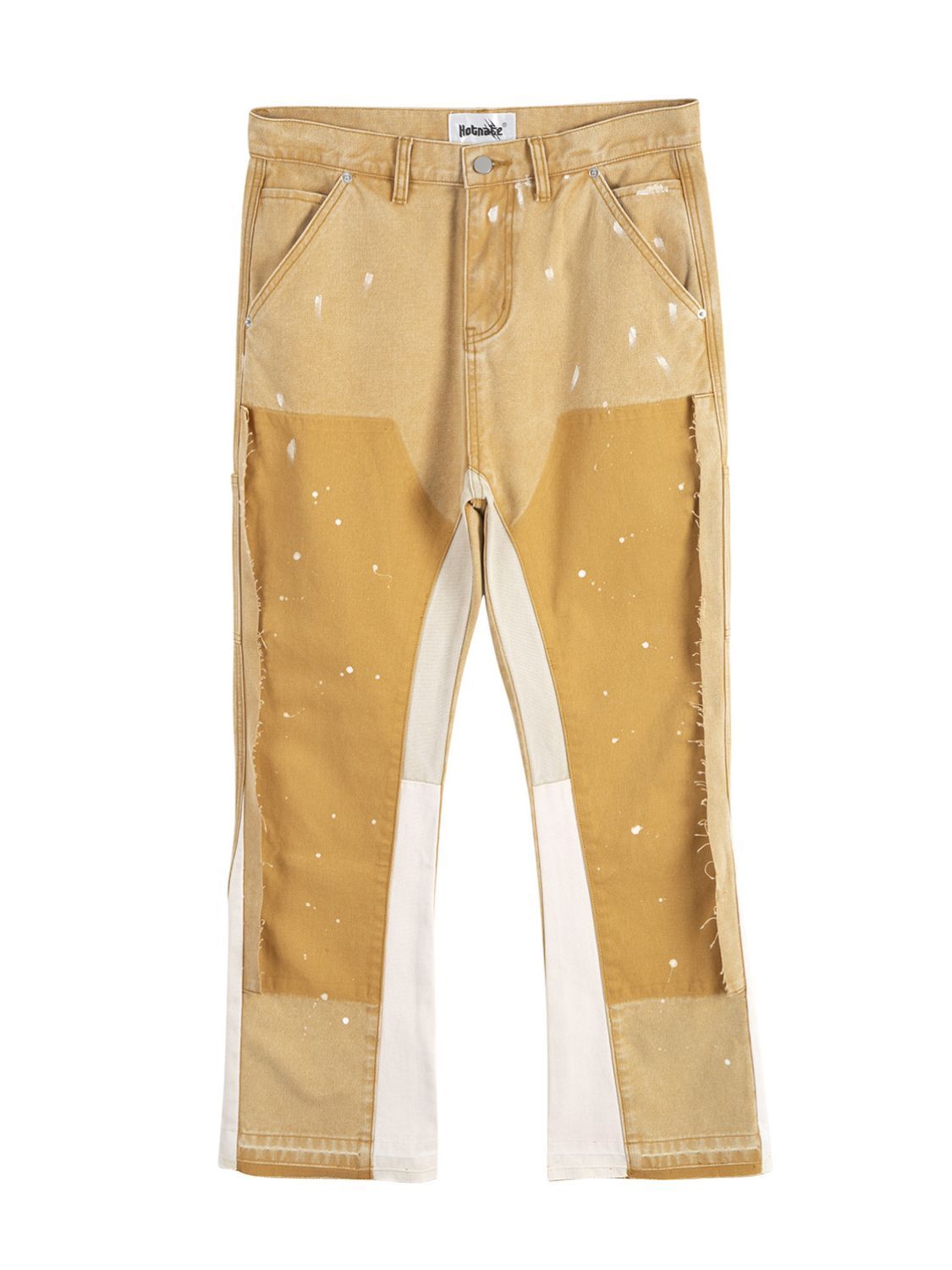 Men's Contrast Washed Bootcut Jeans for Casual Style