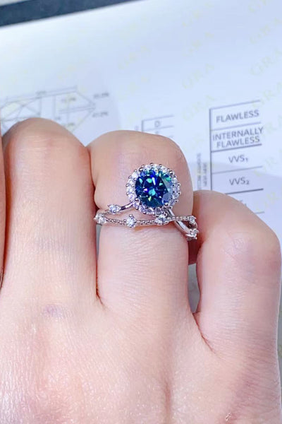 1 Carat Moissanite 925 Sterling Silver Ring for Women