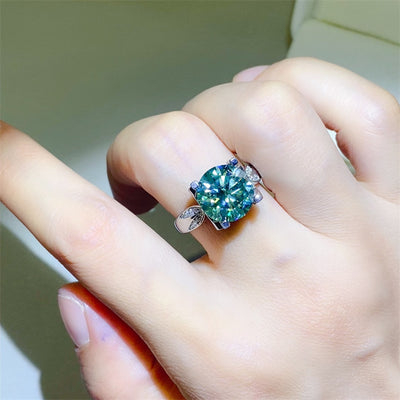 5 Carat Moissanite Zircon 925 Sterling Silver Engagement Ring