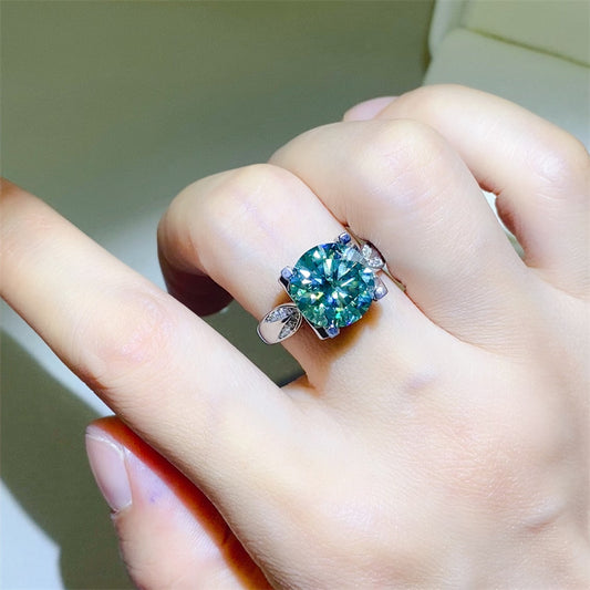 5 Carat Moissanite Zircon 925 Sterling Silver Engagement Ring