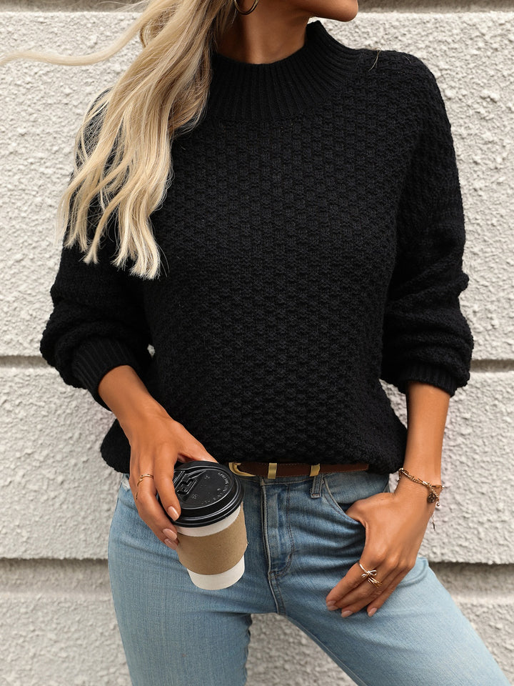 Snug Mock Neck Knit Pullover