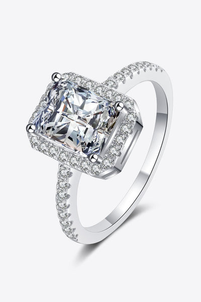 2 Carat Moissanite 925 Sterling Silver Halo Ring for Women