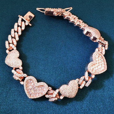 9mm Heart Bracelet For Women Elegant Heart Charm Jewelry Gift For Her Romantic Accessory Anniversary