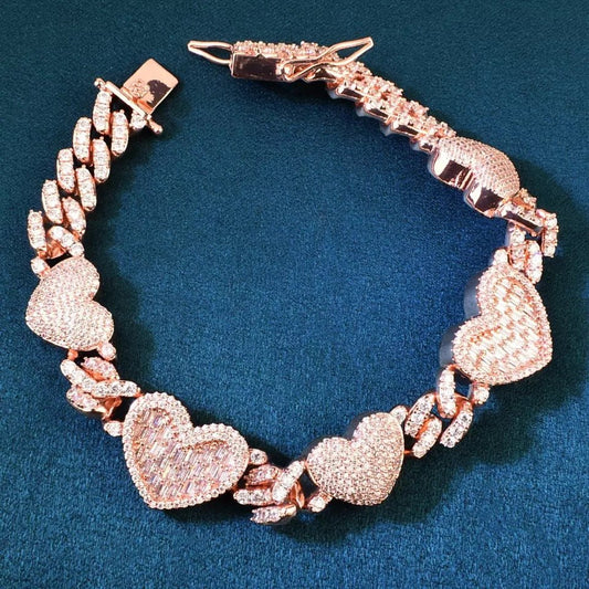 9mm Heart Bracelet For Women Elegant Heart Charm Jewelry Gift For Her Romantic Accessory Anniversary