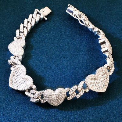 9mm Heart Bracelet For Women Elegant Heart Charm Jewelry Gift For Her Romantic Accessory Anniversary