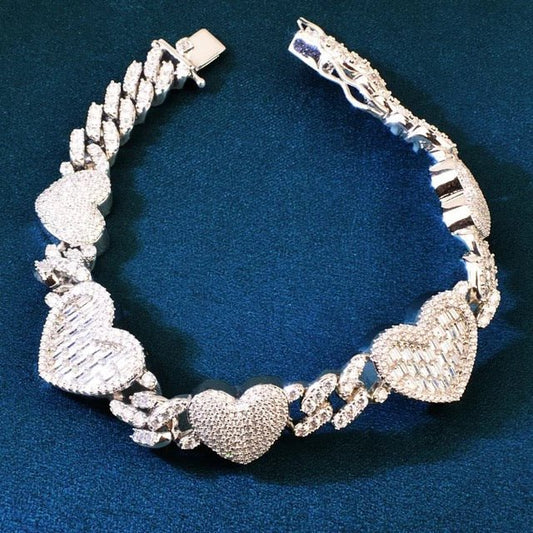 9mm Heart Bracelet For Women Elegant Heart Charm Jewelry Gift For Her Romantic Accessory Anniversary