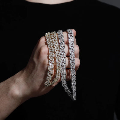 9mm Ice Cuban Necklace Cuban Link Chain Jewelry For Men And Women Statement Necklace