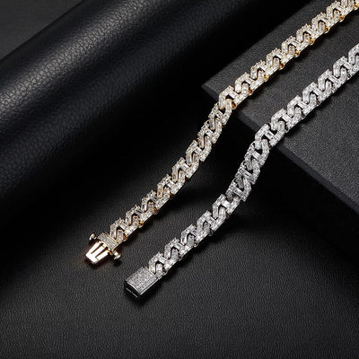 9mm Ice Cuban Necklace Cuban Link Chain Jewelry For Men And Women Statement Necklace