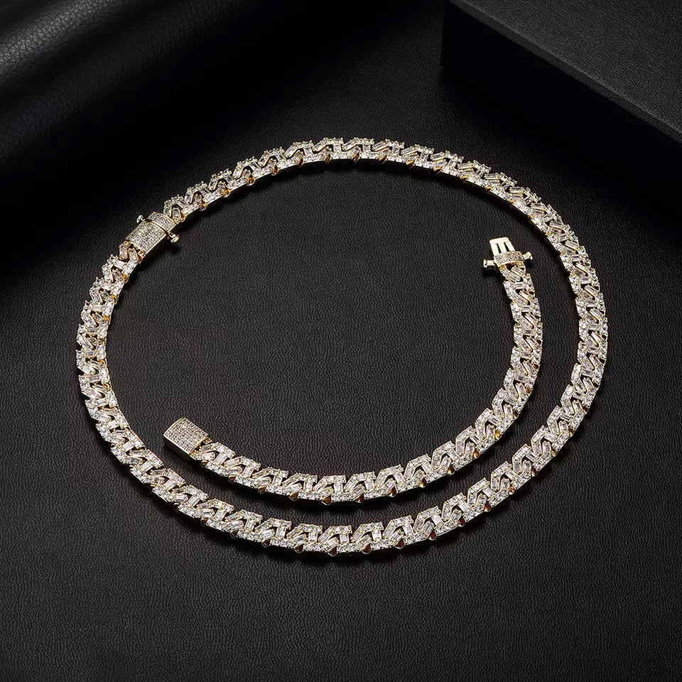 9mm Ice Cuban Necklace Cuban Link Chain Jewelry For Men And Women Statement Necklace