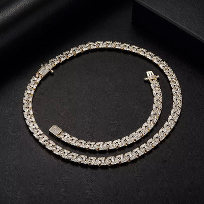 9mm Ice Cuban Necklace Cuban Link Chain Jewelry For Men And Women Statement Necklace
