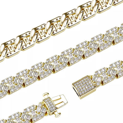 9mm Ice Cuban Necklace Cuban Link Chain Jewelry For Men And Women Statement Necklace