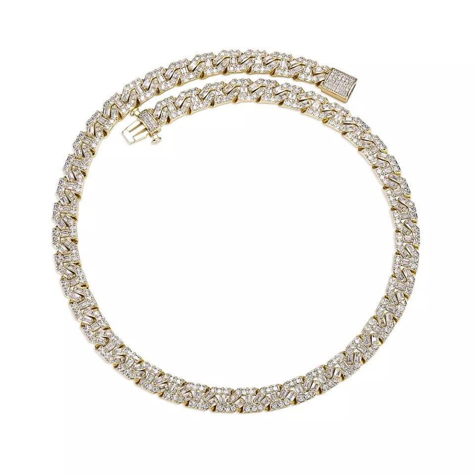 9mm Ice Cuban Necklace Cuban Link Chain Jewelry For Men And Women Statement Necklace