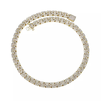 9mm Ice Cuban Necklace Cuban Link Chain Jewelry For Men And Women Statement Necklace