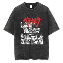 Vintage Washed Black Streetwear Tee for Men Stylish Fit