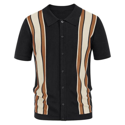 Modern Contrast Spliced POLO Shirt for Summer Style Wear