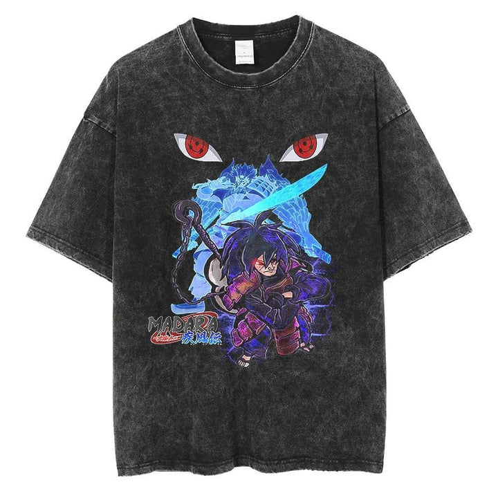 Naruto Vintage Washed Cotton Tee - Harajuku Style Ninja Apparel