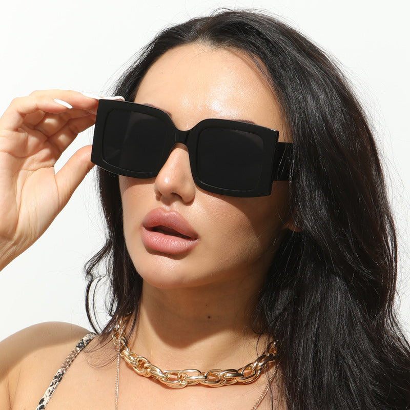 Trendy Oversized Square Sunglasses for Women in Vibrant Colors