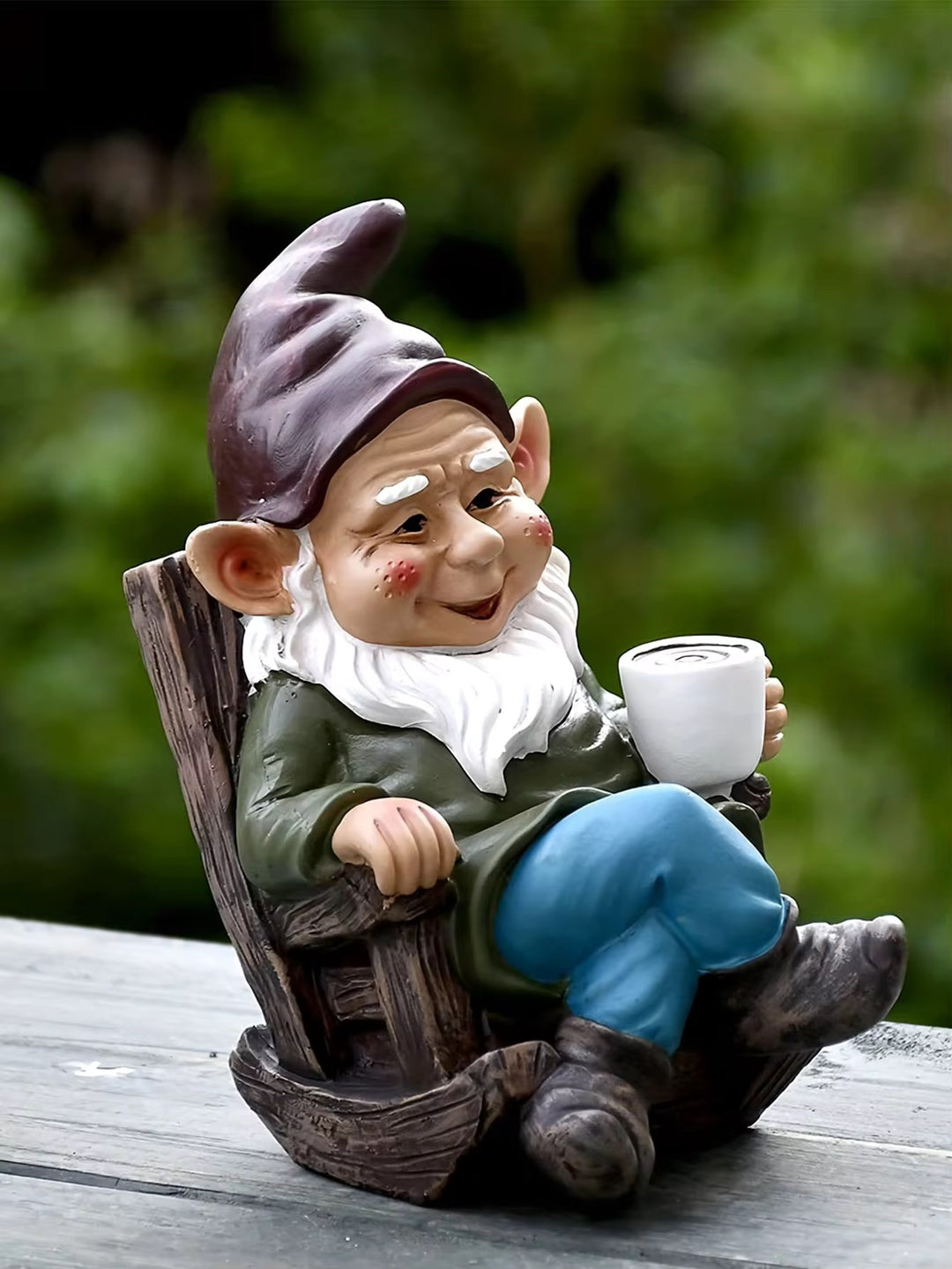 Gnome Dwarf Rocking Chair Ornament