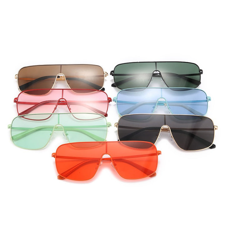 Customizable Trendy Mirror Frame Sunglasses