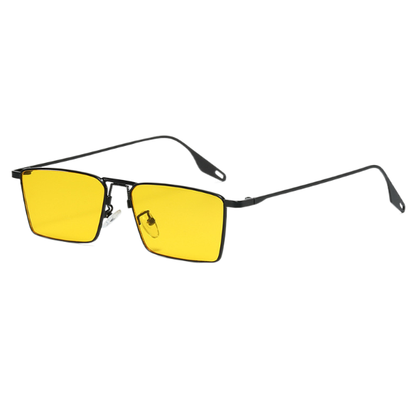 Retro Box Metal Sunglasses for Unisex Driving