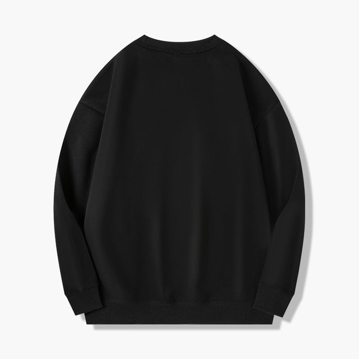 Men's Trendy Embroidered Round Neck Pullover - Urban Hip Hop Sweatshirt for Spring and Autumn