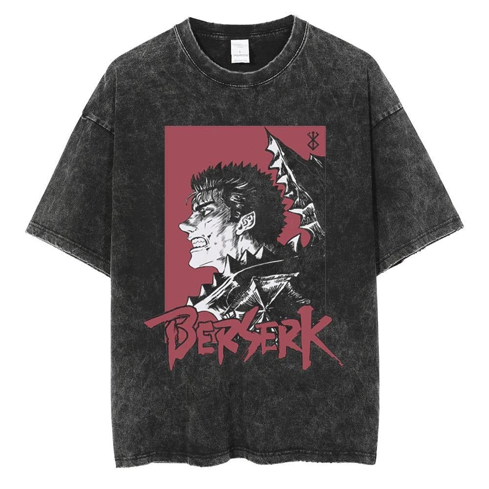 Vintage Washed Black Streetwear Tee for Men Stylish Fit