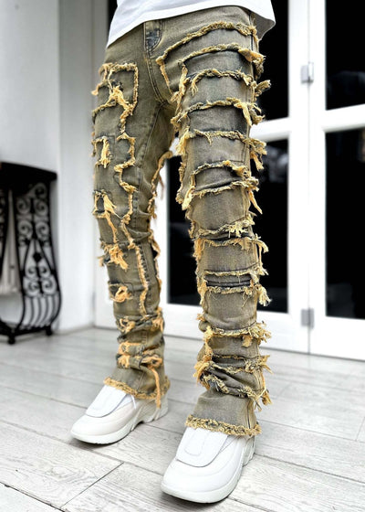 Men's Flexible Fit Straight Leg Denim Trousers for Comfort