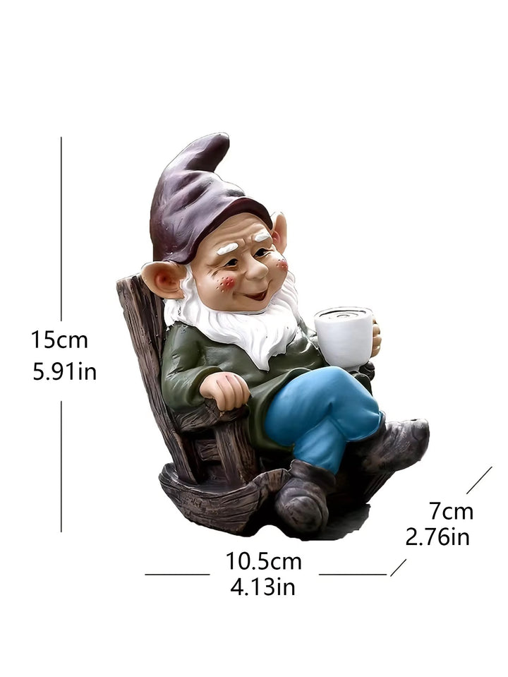 Gnome Dwarf Rocking Chair Ornament