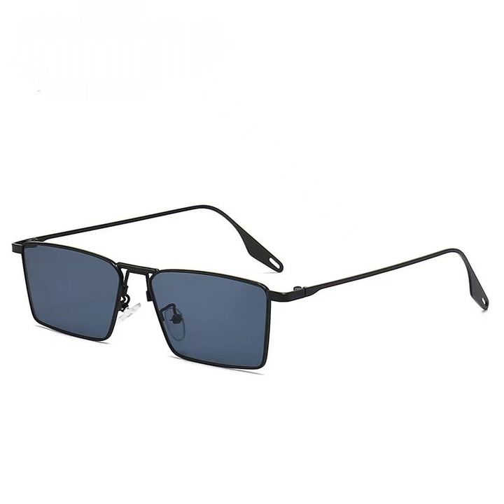 Retro Box Metal Sunglasses for Unisex Driving